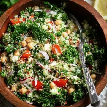 Quinoa Kale Salad with Lemon Dressing