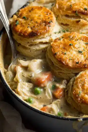 Chicken Pot Pie with Biscuits