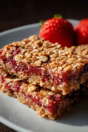 Strawberry Oatmeal Breakfast Bars