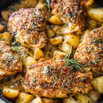 Baked Garlic Parmesan Chicken & Potatoes