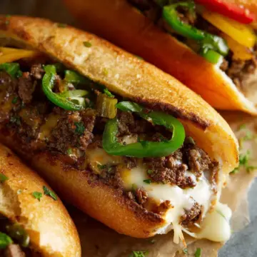 Ground Beef Philly Cheesesteak