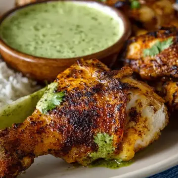 Peruvian Chicken with Green Sauce