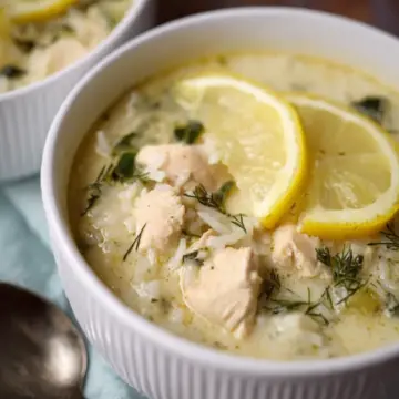 Greek Lemon Chicken Rice Soup (Avgolemono)