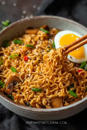 Easy Saucy Ramen Noodles (Vegan Recipe)