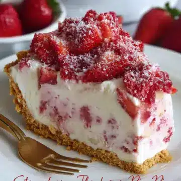 Strawberry Shortcake Freezer Pie