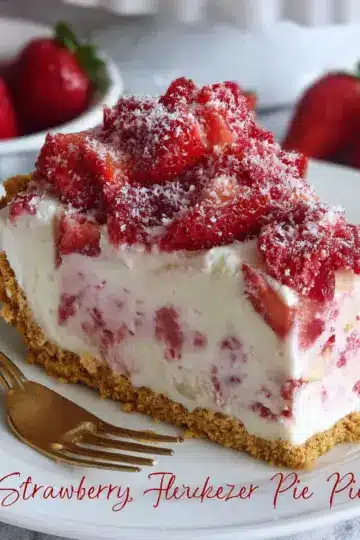 Strawberry Shortcake Freezer Pie