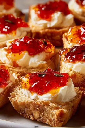 Pepper Jelly & Cream Cheese Bites