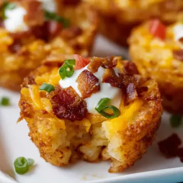 Loaded Tater Tot Cups