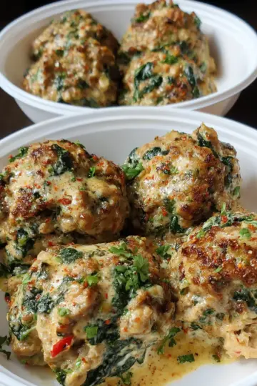 High Protein Meal Prep: Creamy Spinach Turkey Meatballs