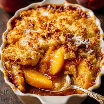 Peach Cobbler with Cake Mix