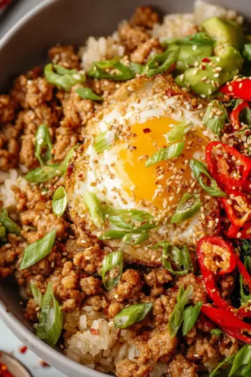 Ground Turkey Teriyaki Rice Bowl