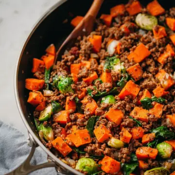 Ground Beef and Sweet Potato Skillet