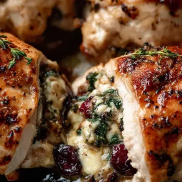 Cranberry and Brie Stuffed Chicken