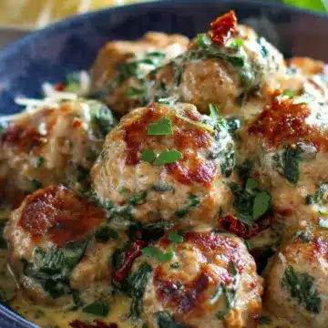 Creamy Spinach Turkey Meatballs